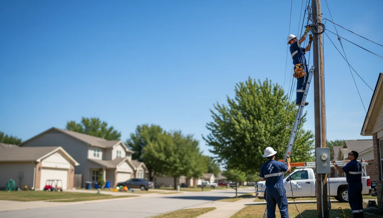 Residential electrician providing installation services in Morrow, OH